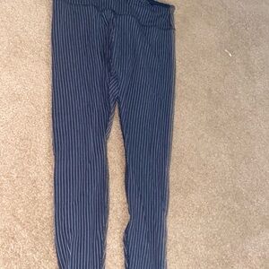 Navy striped lululemon leggings